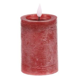 Sviečka s LED osvetlením a časovačom, červená, parafín, 13 cm vyobraziť