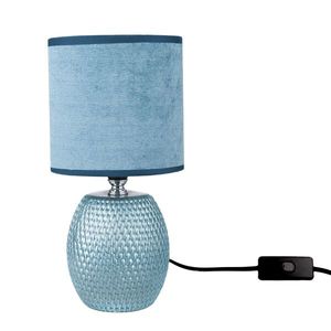 Keramická stolná lampa Luna, modrá, 13 x 26, 5 x 13 cm vyobraziť