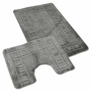 Kvalitex Súprava kúpeľňových predložiek Rám sivá, 60 x 100 cm, 60 x 50 cm vyobraziť