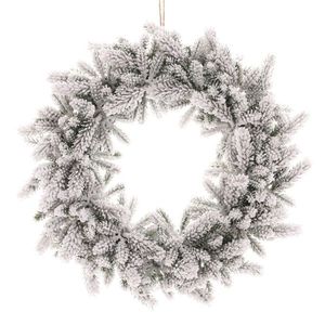 Umelý zasnežený veniec z ihličia, pr. 30 cm vyobraziť