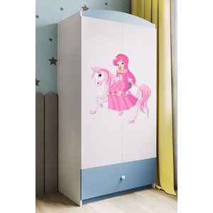 Detská skriňa Babydreams 90 cm princezná modrá vyobraziť