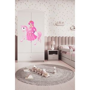 Detská skriňa Babydreams 90 cm princezná na koni biela vyobraziť
