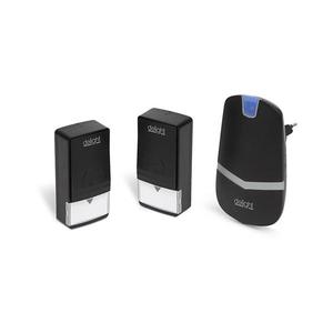 Bezdrôtový zvonček do zásuvky 230V + 2x tlačítko IP44 čierna GL-55343BK-2 vyobraziť