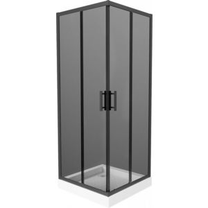 MEXEN/S - Rio sprchovací kút štvorec 80 x 80, grafit, čierny + vanička Rio vrátane výpuste 860-080-080-70-40-4510 vyobraziť