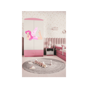 Detská skriňa Babydreams 90 cm víla s krídlami ružová vyobraziť