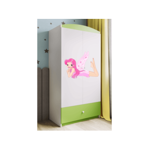 Detská skriňa Babydreams 90 cm víla s krídlami zelená vyobraziť
