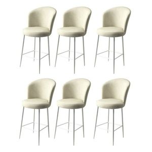 Súprava barových stoličiek Alte Cream and White, 6 ks, 6 ks vyobraziť