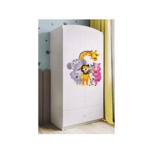 Detská skriňa Babydreams 90 cm ZOO biela vyobraziť