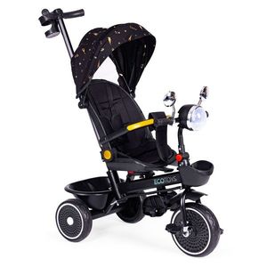 Dětská tříkolka - kočárek Ecotoys HEAVEN 3v1 černá vyobraziť