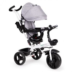 Detská trojkolka - kočík EcoToys IV šedá vyobraziť