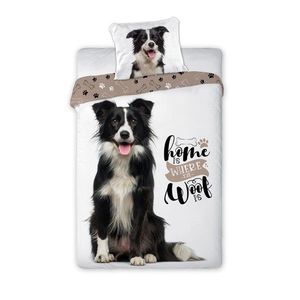 Dětské bavlněné povlečení BEST FRIENDS 022 160x200 cm + 70x80 cm bílo-hnědé vyobraziť