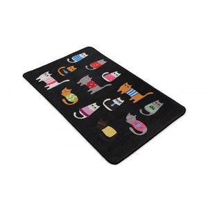 Detský koberec Black Cats 60x90 cm čierny vyobraziť