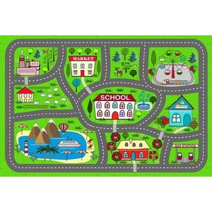 Detský koberec City II 100x150 cm zelený vyobraziť