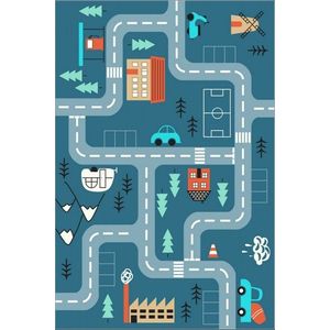 Detský koberec City III 120x180 cm modrý vyobraziť