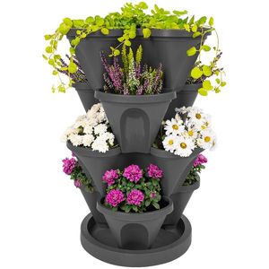 4Home Kvetinová kaskáda 4-dielna, antracit, 4 poschodia vyobraziť