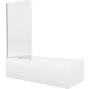 MEXEN/S - Vega obdĺžniková vaňa 160 x 70 cm s panelom + vaňová zástena 75, transparent, chróm 550116070X9007510100 vyobraziť