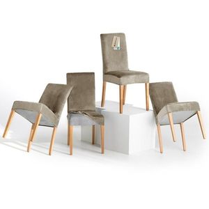 Restilo Napínací poťah na stoličku Sento béžová, 48 x 48 x 58 + 10 cm, sada 4 ks vyobraziť