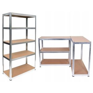 Dílenský regál G7030 stříbrný/hnědý vyobraziť