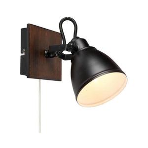 Markslöjd 108211 - Nástenné bodové svietidlo NATIVE 1xE14/18W/230V čierna/hnedá 108211 vyobraziť