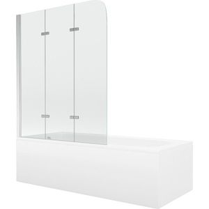 MEXEN/S - Vega obdĺžniková vaňa 180 x 80 cm s panelom + vaňová zástena 120, transparent, chróm 550118080X9012030100 vyobraziť