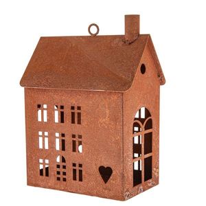Kovový svietnik Rustic House, 15 x 9, 5 x 23 cm, 23 cm vyobraziť