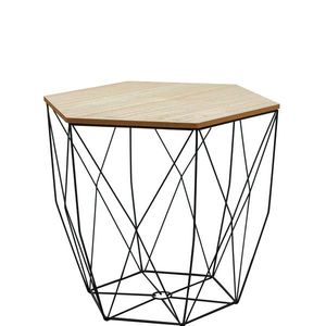 Drátěný odkládací stolek Sigo přírodní/černý vyobraziť