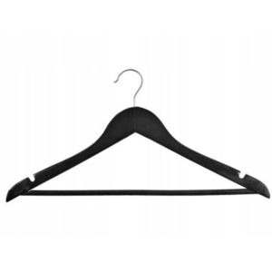 Drevené ramienka RONDO 10 kusov – čierne vyobraziť