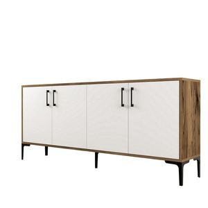 Skrinka Kiev Walnut and White vyobraziť