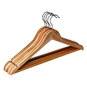 Drevené ramienka Rondo, súprava 5 kusov – svetlohnedé vyobraziť