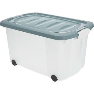 Úložný box s kolieskami, 60 x 39 x 32 cm, zelená vyobraziť