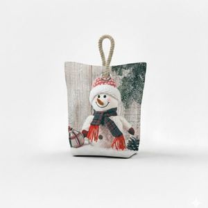 Forbyt Vianočná dverná zarážka Snehuliak červená, 22 x 23 cm vyobraziť