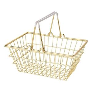 Drôtený kôš s rukoväťou KOER zlatý vyobraziť