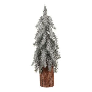 Vianočná dekorácia Smrek na kláte zasnežený, 44 cm vyobraziť