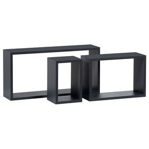 Súprava nástenných poličiek P-009, matná sivá, 3 ks vyobraziť