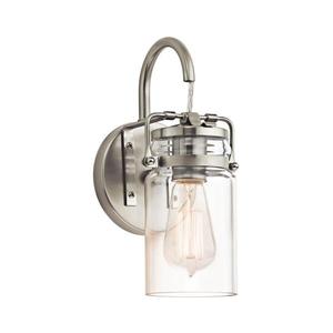 Elstead KL-BRINLEY1-NI - Nástenné svietidlo BRINLEY 1xE27/60W/230V matný chróm KL-BRINLEY1-NI vyobraziť