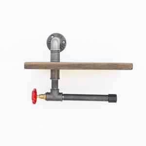 Držiak toaletného papiera BoruRaf CLXXV čierny/hnedý vyobraziť