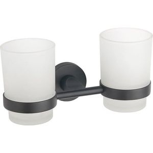 Dva poháre na zubné kefky s čiernym úchytom MEXEN TIBER vyobraziť