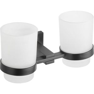 Dva poháre na zubnú kefku s rukoväťou MEXEN VANE čierne vyobraziť
