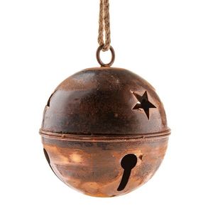 Kovová závesná rolnička pr. 15, 5 cm, farba medená, rustik vyobraziť