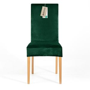 Restilo Napínací poťah na stoličku Sento tmavozelená, 48 x 48 x 58 + 10 cm vyobraziť