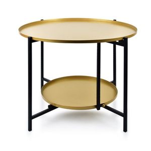 Dvojposchodový konferenčný stolík LUCAS zlatý vyobraziť