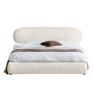 Dvoulůžková čalouněná postel Avola 160x200 s úložným prostorem béžová vyobraziť