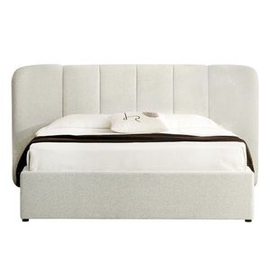 Dvoulůžková čalouněná postel Snoovia 160x200 s úložným prostorem béžová vyobraziť