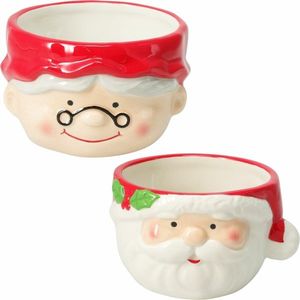 Súprava 2 keramických misiek Mr. & Mrs. Claus 13 cm vyobraziť