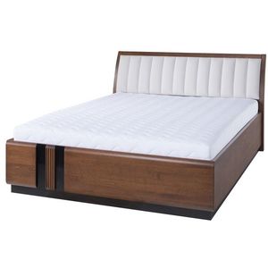 Dvoulůžková postel Porti 76 160x200 z masivu dub antický/světle béžová vyobraziť