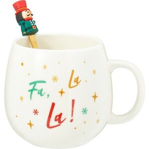 Vianočný porcelánový hrnček s lyžičkou Luskáčik 550 ml vyobraziť