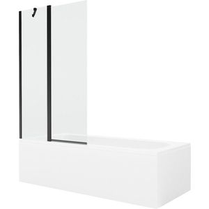 MEXEN/S - Vega obdĺžniková vaňa 160 x 70 cm s panelom + vaňová zástena 100, transparent, čierna 550116070X9410117000 vyobraziť