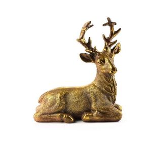 Figúrka ležiaca jeleň SANTA LILA zlatá vyobraziť