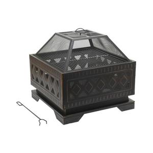 Prenosné ohnisko s roštom čierna vyobraziť