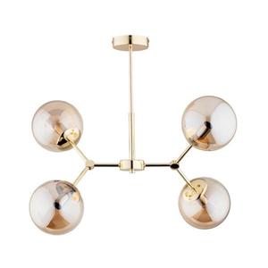 Luster na tyči FOTON 4xE14/40W/230V zlatá/béžová 63119 vyobraziť